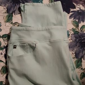 Flexibelle capris is sea glass. Size 24. Kim Gravel Belle